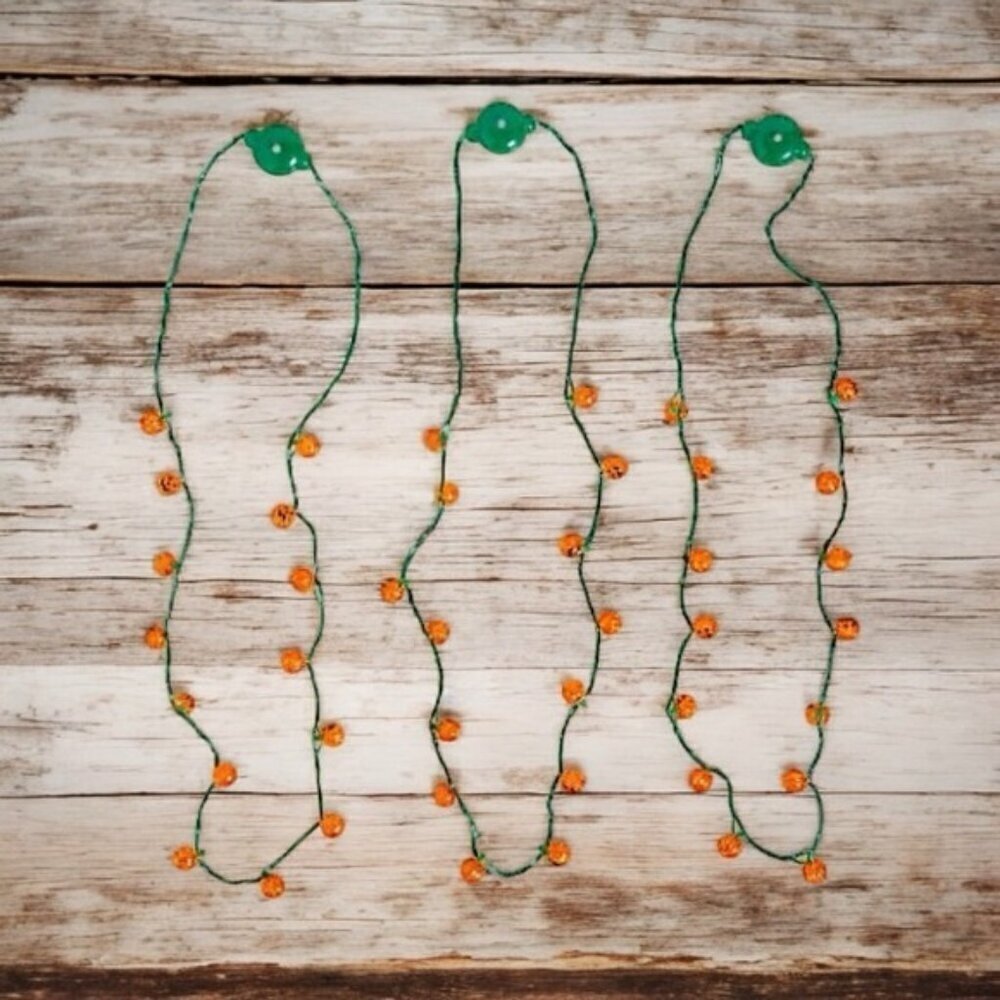 Halloween Light-Up String of Jack-O’-Lanterns Necklaces - 4 Pack